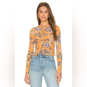 NWT Free People Dreamed of You Floral Ruched Top